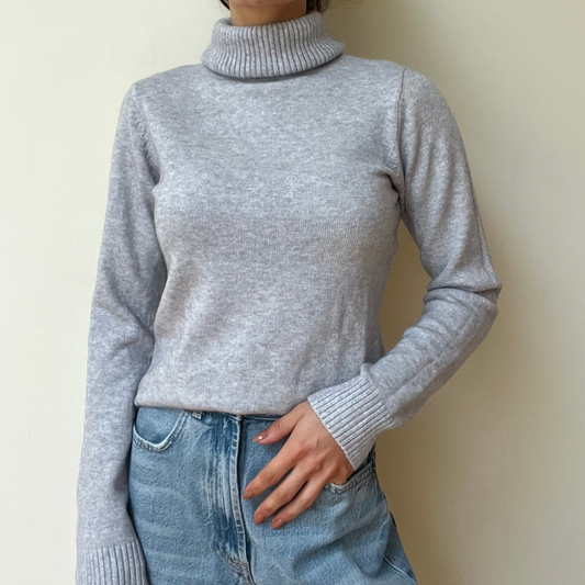 DR Gray Turtleneck Sweater